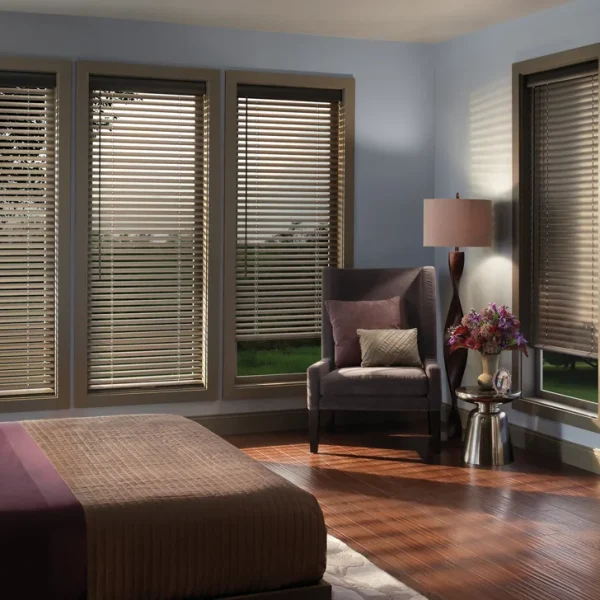 Enhance any room with micro window shades that offer tight slats for complete privacy and light control.