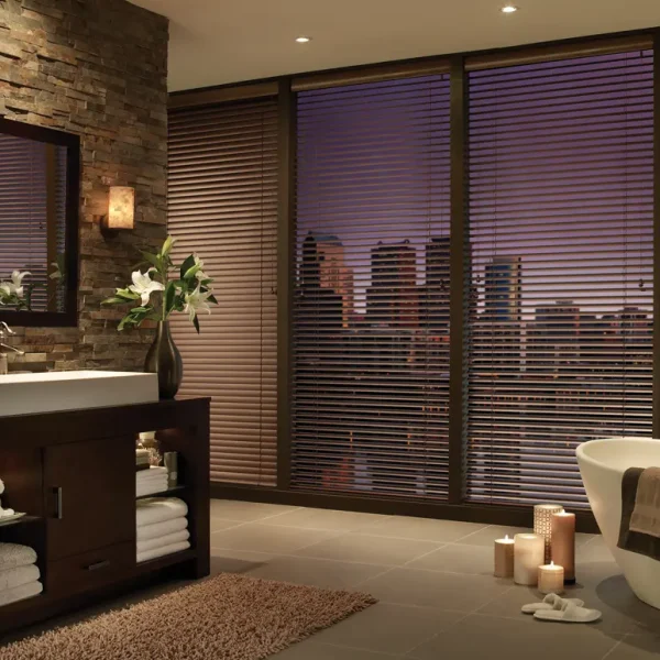 Custom-made micro window shades designed for tight spaces, providing both elegance and functionality.