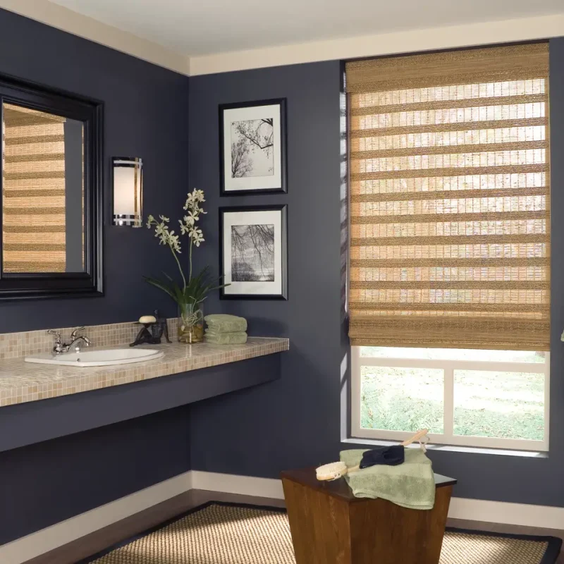 Upgrade your space with Roman window shades that combine luxurious fabric with functional window coverage.