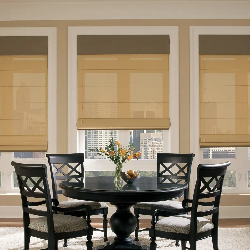 Roman window shades designed to add a touch of modern elegance and functionality to any space.