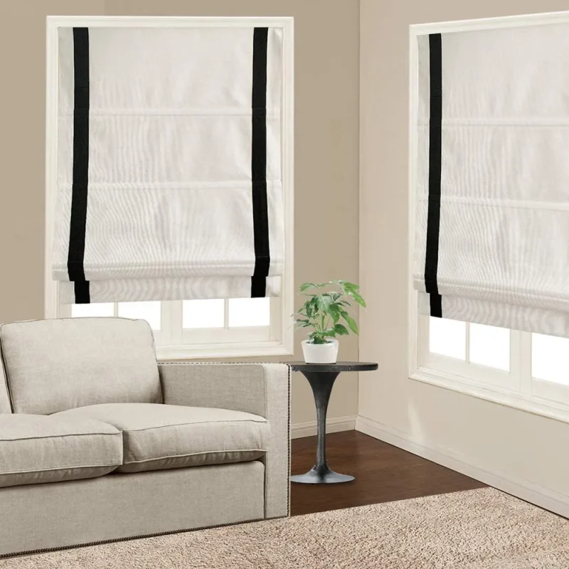 Roman window shades offer timeless elegance and are customizable to suit any decor.